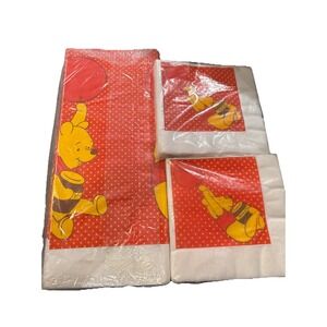 Vintage Ambassador Napkins And Tablecloth Winnie The Pooh Bear  NOS
